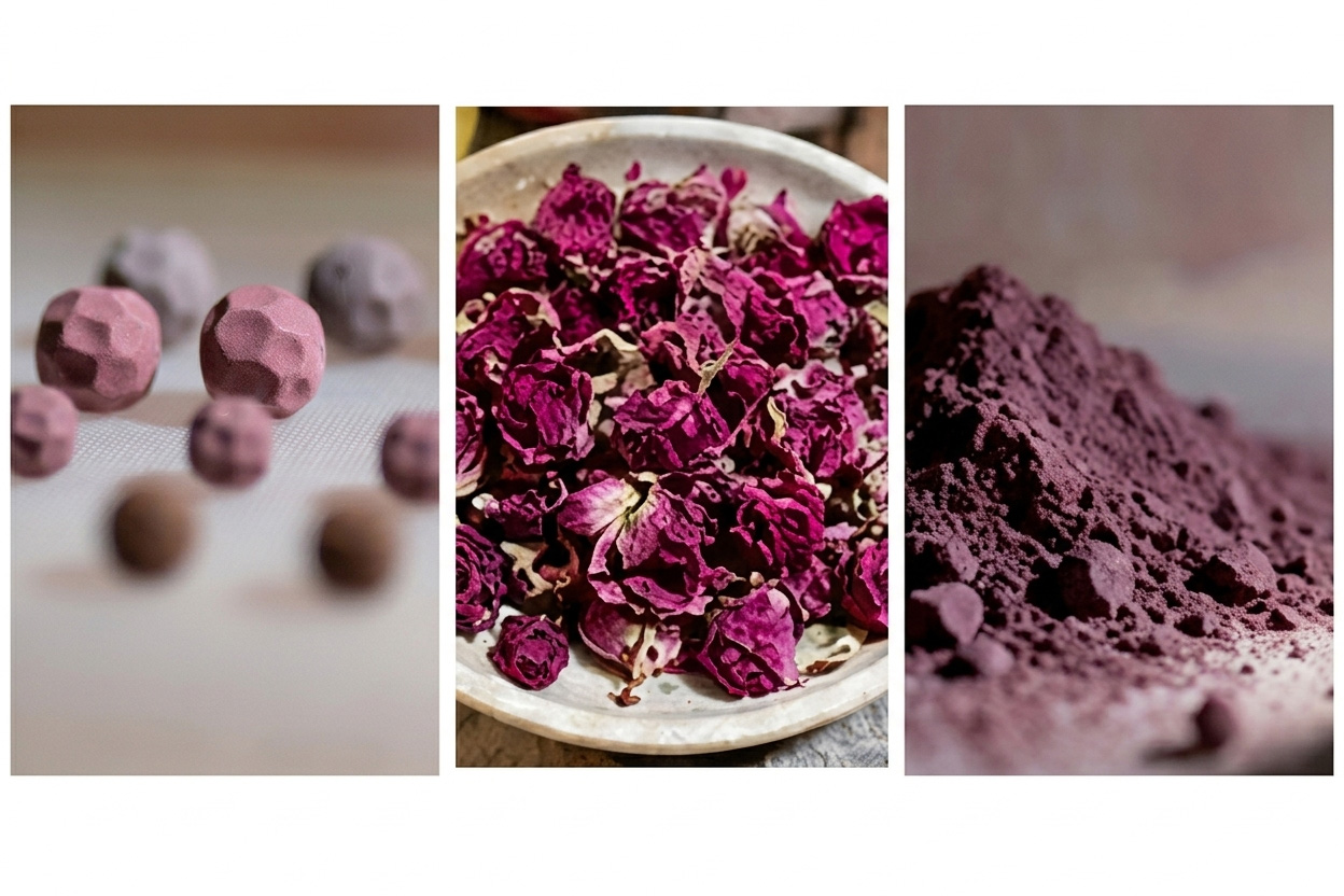 Zcheer rose incense bracelet made with rose-colored incense beads and natural rose formula materials.