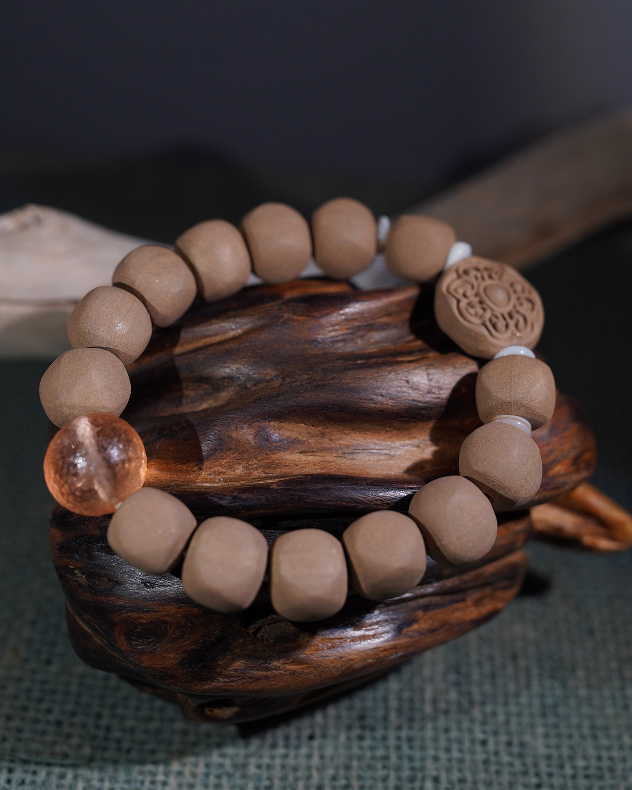 Golden Bead Bracelet – Rhythm Flow Incense Bracelet (Inner Diameter 16cm) - Gold White · Gold White Blend · Bracelet · Wrist 15.8cm