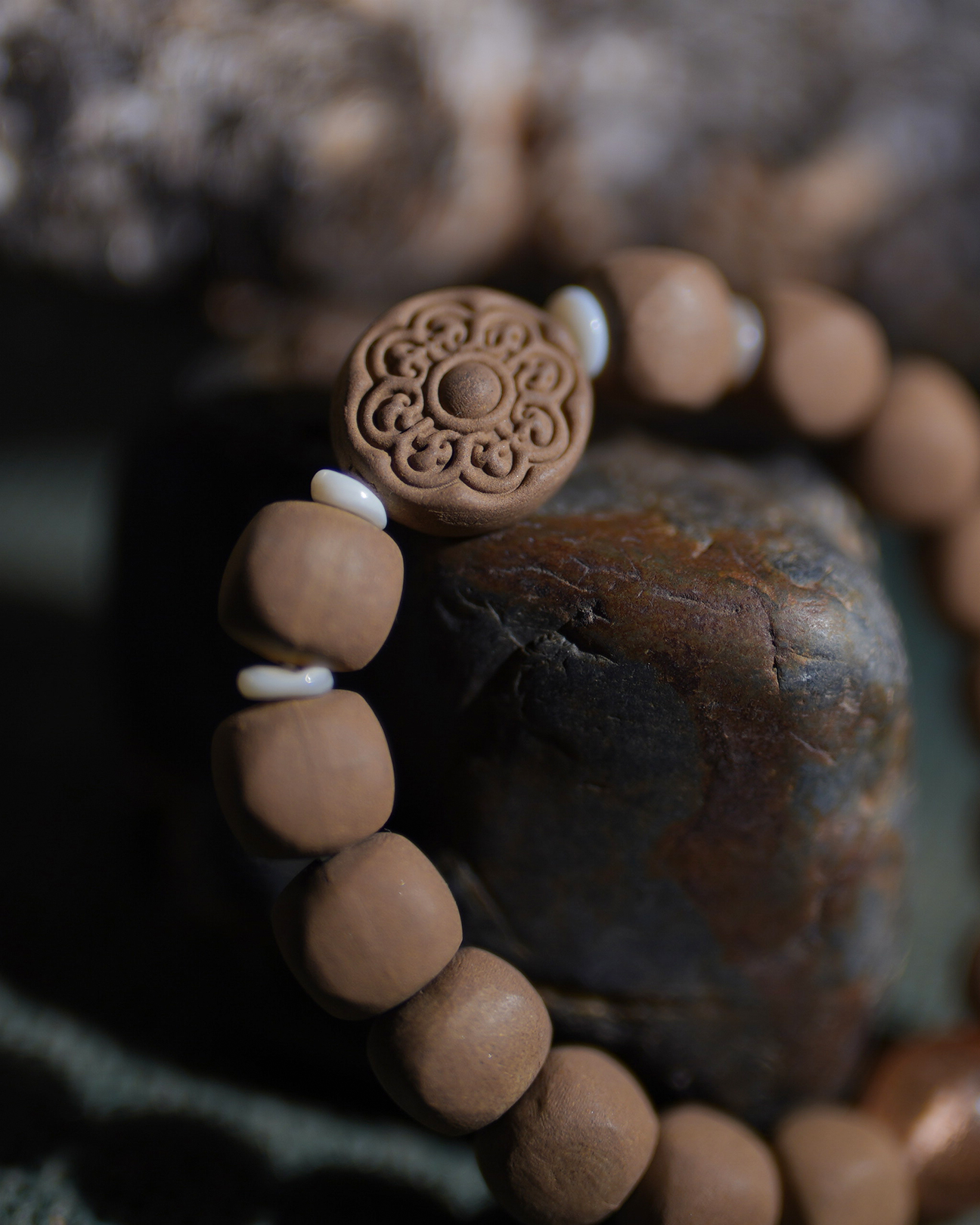 Golden Bead Bracelet – Rhythm Flow Incense Bracelet (Inner Diameter 16cm) - Gold White · Gold White Blend · Bracelet · Wrist 15.8cm