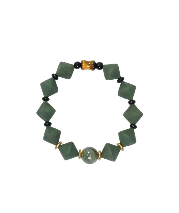 Conical Bead Bracelet – Guided Flow Incense Bracelet (Inner Diameter 17.5cm) - Green · Dream Spirit · Bracelet · Wrist 17.3cm