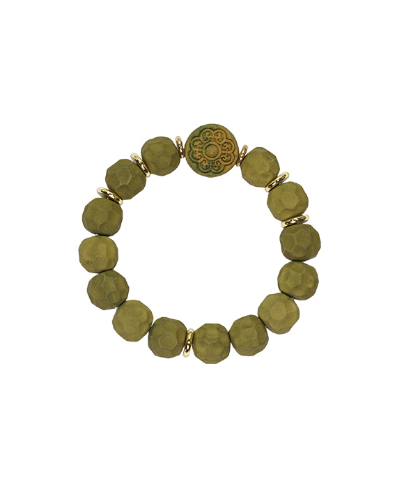 Faceted Bead Bracelet – Longjing Jasmine Couple Bracelet Men's Version (17.5cm) - Light Green · Longjing Jasmine · Men · Wrist 17.5cm