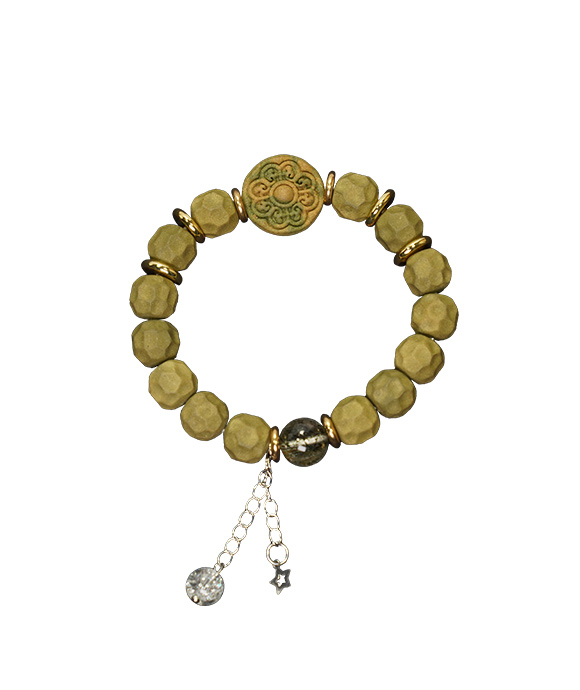 Faceted Bead Bracelet – Longjing Jasmine Couple Bracelet Women's Version (15cm) - Light Green · Longjing Jasmine · Women · Wrist 15cm