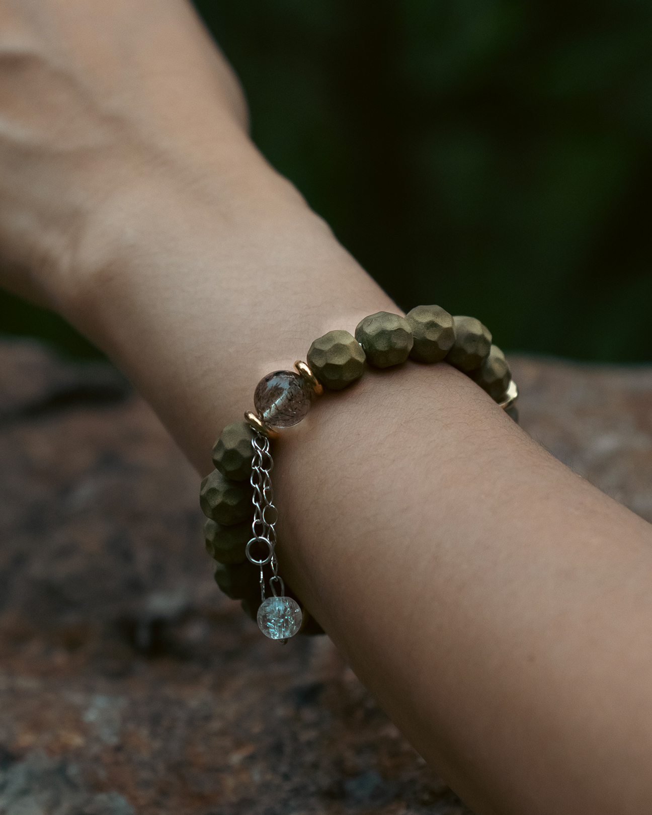 Faceted Bead Bracelet – Longjing Jasmine Couple Bracelet Women's Version (15cm) - Light Green · Longjing Jasmine · Women · Wrist 15cm