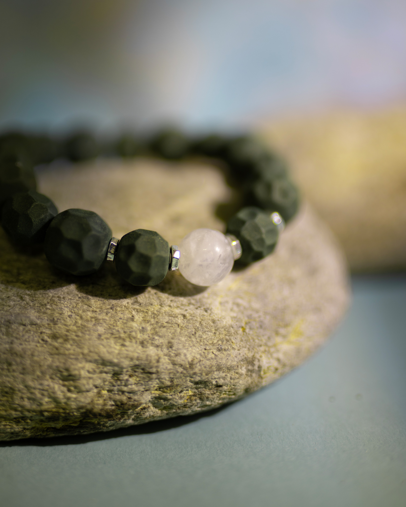 Faceted Bead Bracelet – Dream Incense Couple Bracelet Men's Version (19cm) - Green · Dream Spirit · Men · Wrist 19cm