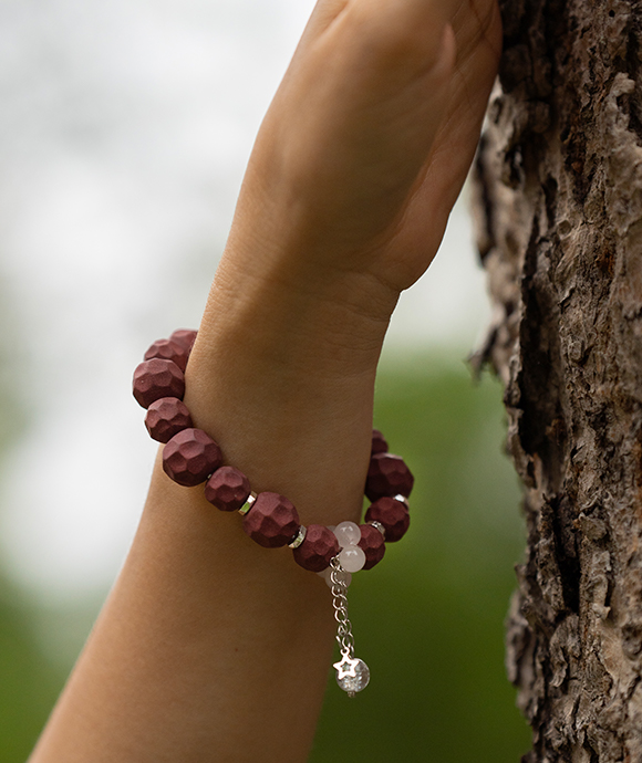 Wuxiang Bead Bracelet – Dream Incense Couple Bracelet Women's Version (15.5cm) - Rose · Rose Blend · Women · Wrist 15.5cm