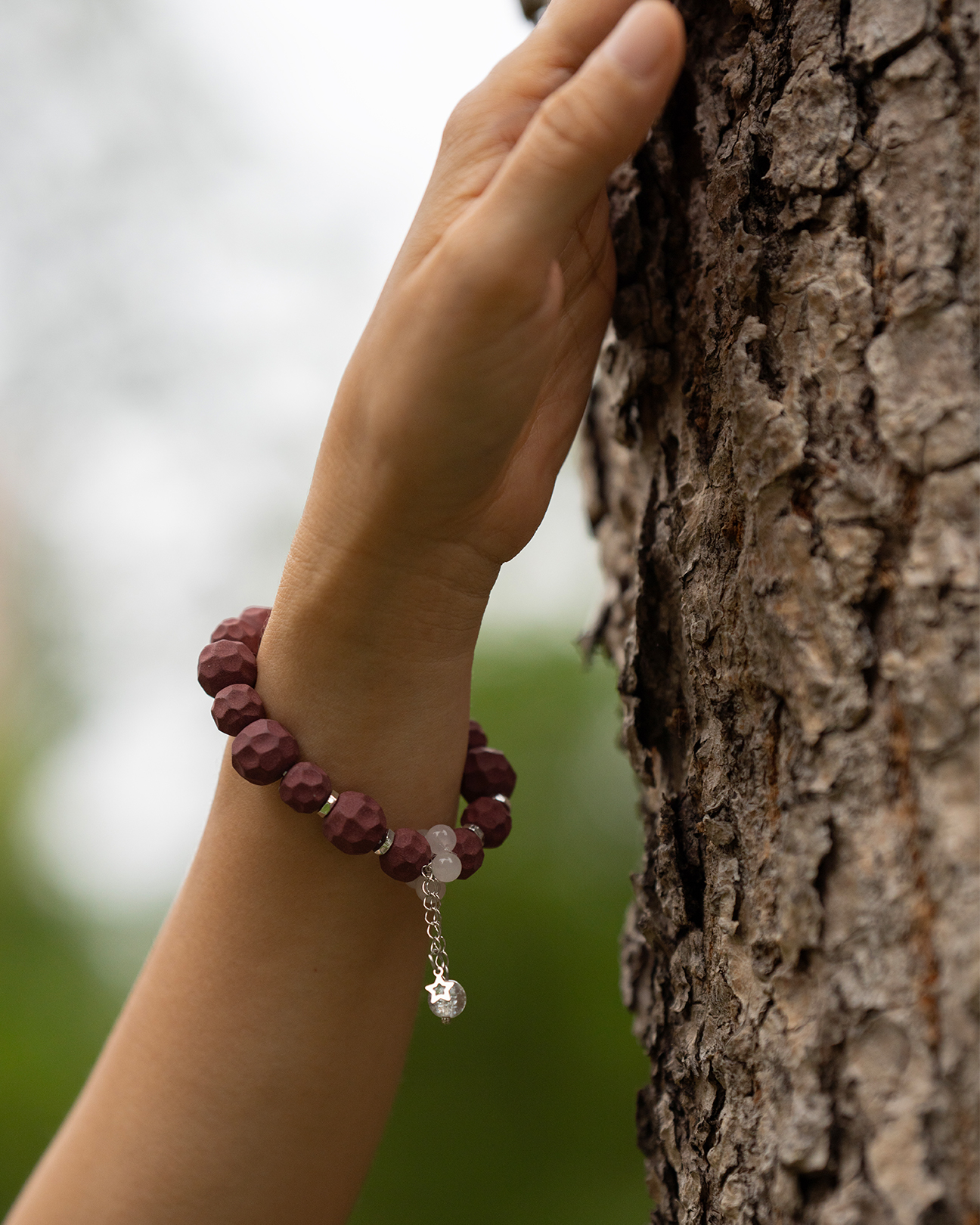 Wuxiang Bead Bracelet – Dream Incense Couple Bracelet Women's Version (15.5cm) - Rose · Rose Blend · Women · Wrist 15.5cm