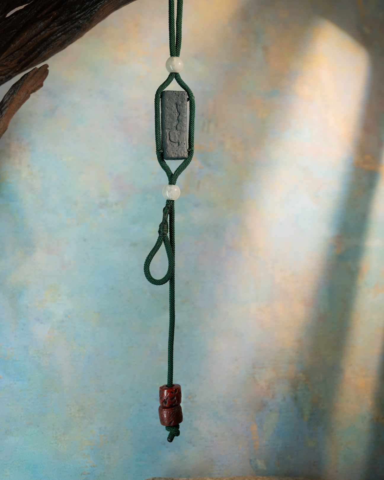 Adjustable Bracelet – Blue Medicine Incense Pendant with Flowing Structure - Blue · Blue Medicine · Bracelet · Wrist 13–17cm