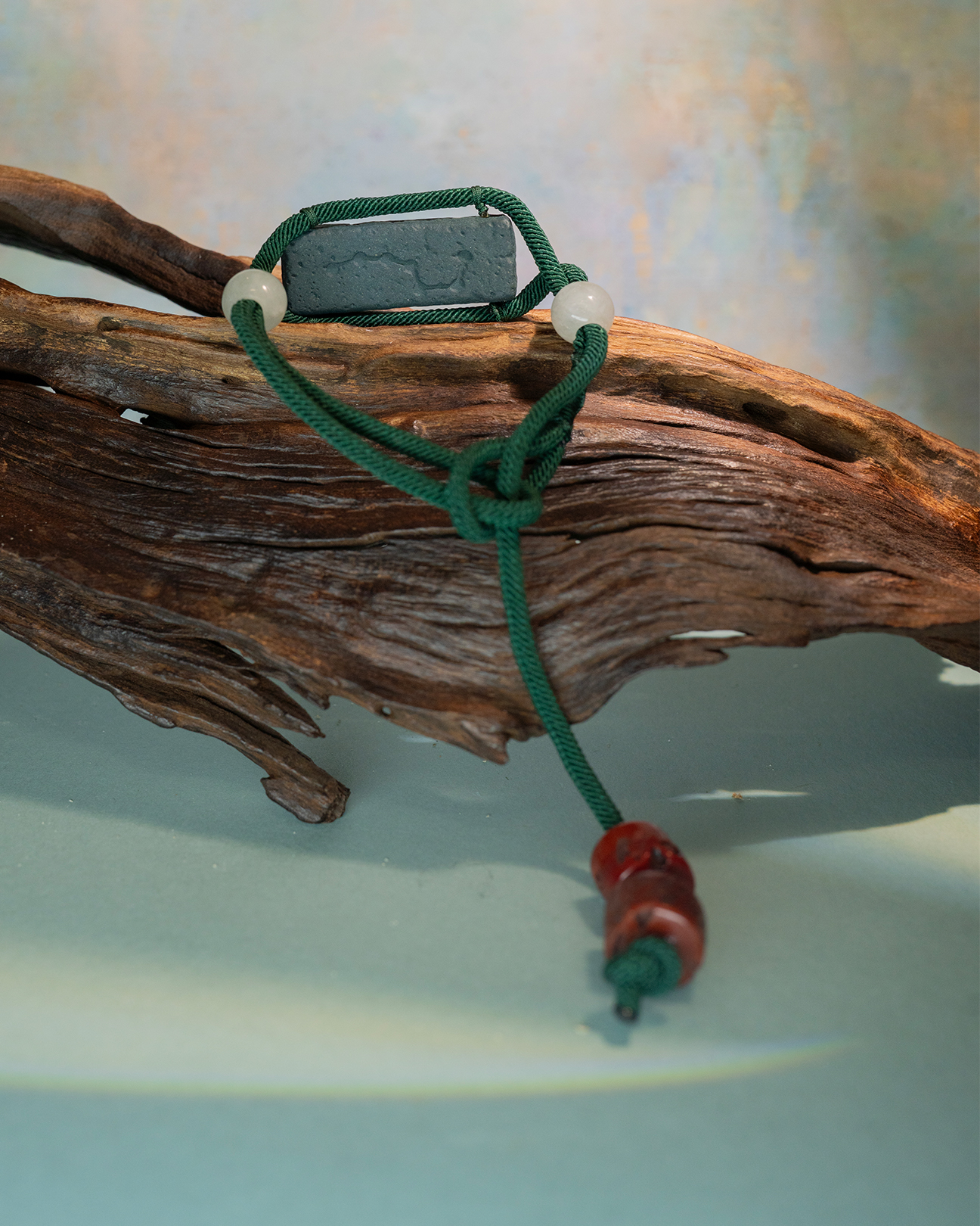 Adjustable Bracelet – Blue Medicine Incense Pendant with Flowing Structure - Blue · Blue Medicine · Bracelet · Wrist 13–17cm
