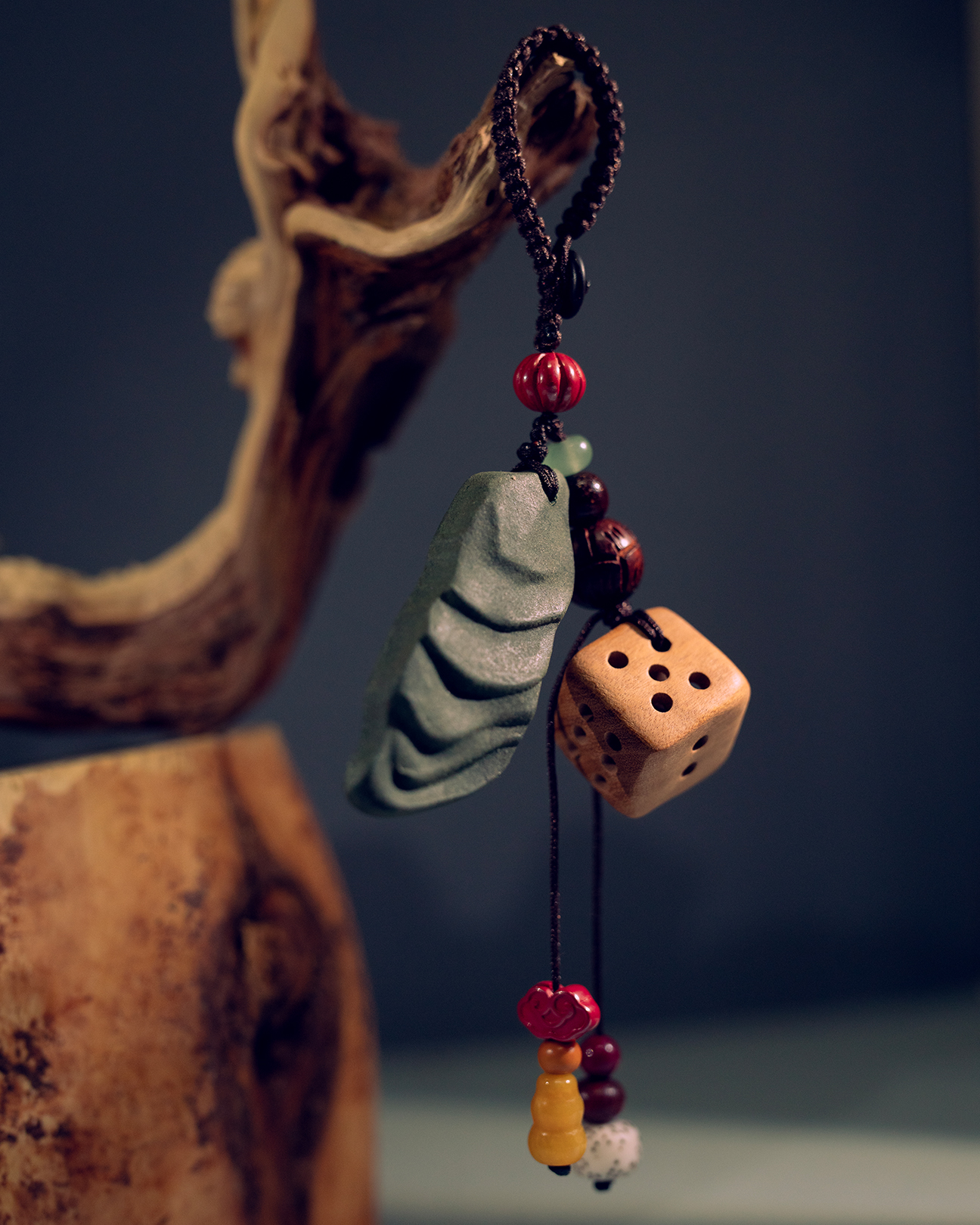 Terraced Charm Pendant – Dream Incense Protective Hanging Ornament - Green · Dream Spirit · Hanging Charm · 5cm Drop Length