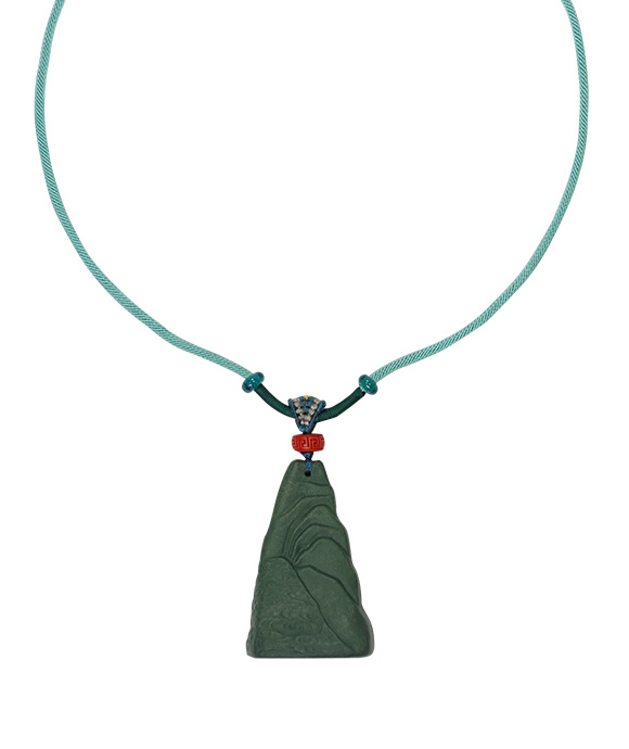 Cloud Mountain Necklace – Dream Incense Energy Pendant (Basic Edition) - Green · Dream Spirit · Basic · Necklace · 45–85cm