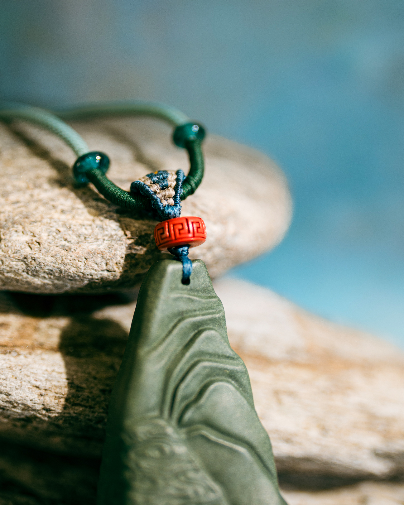 Cloud Mountain Necklace – Dream Incense Energy Pendant (Basic Edition) - Green · Dream Spirit · Basic · Necklace · 45–85cm