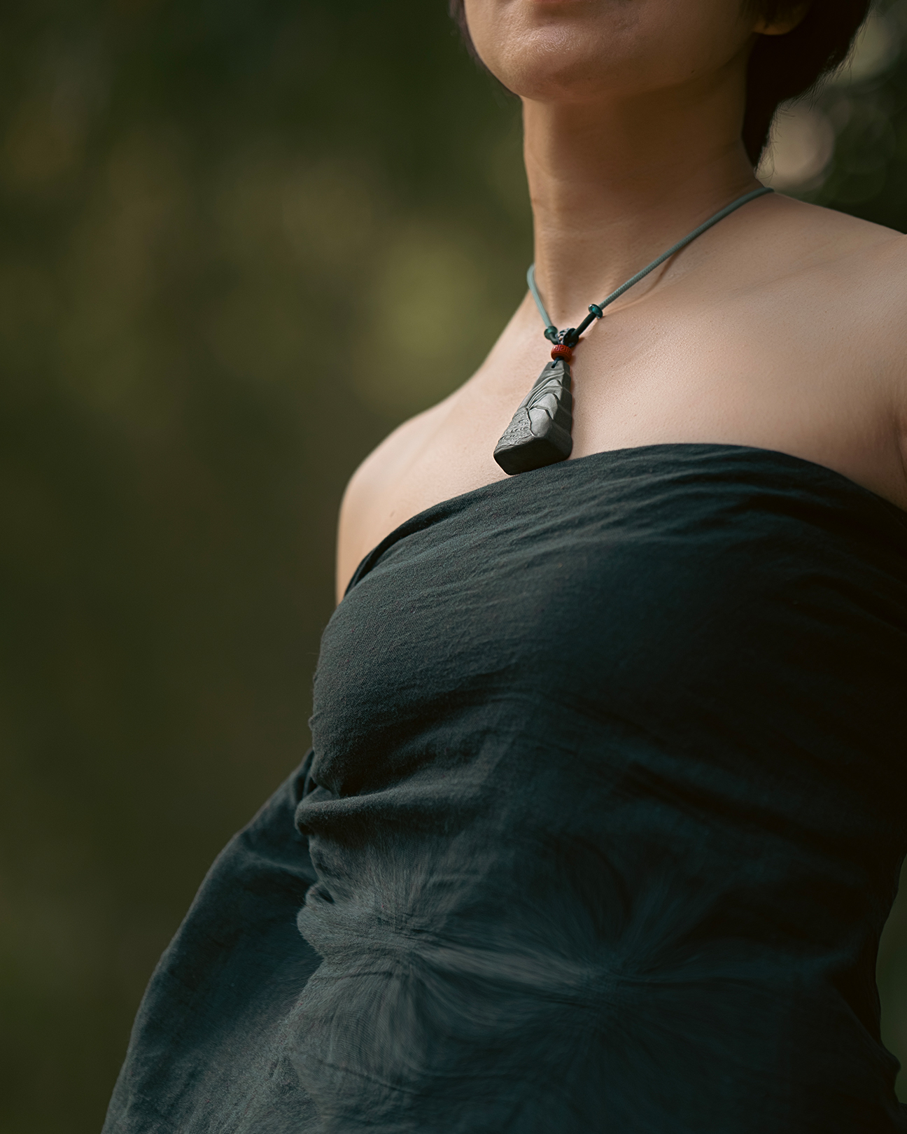 Cloud Mountain Necklace – Dream Incense Energy Pendant (Basic Edition) - Green · Dream Spirit · Basic · Necklace · 45–85cm