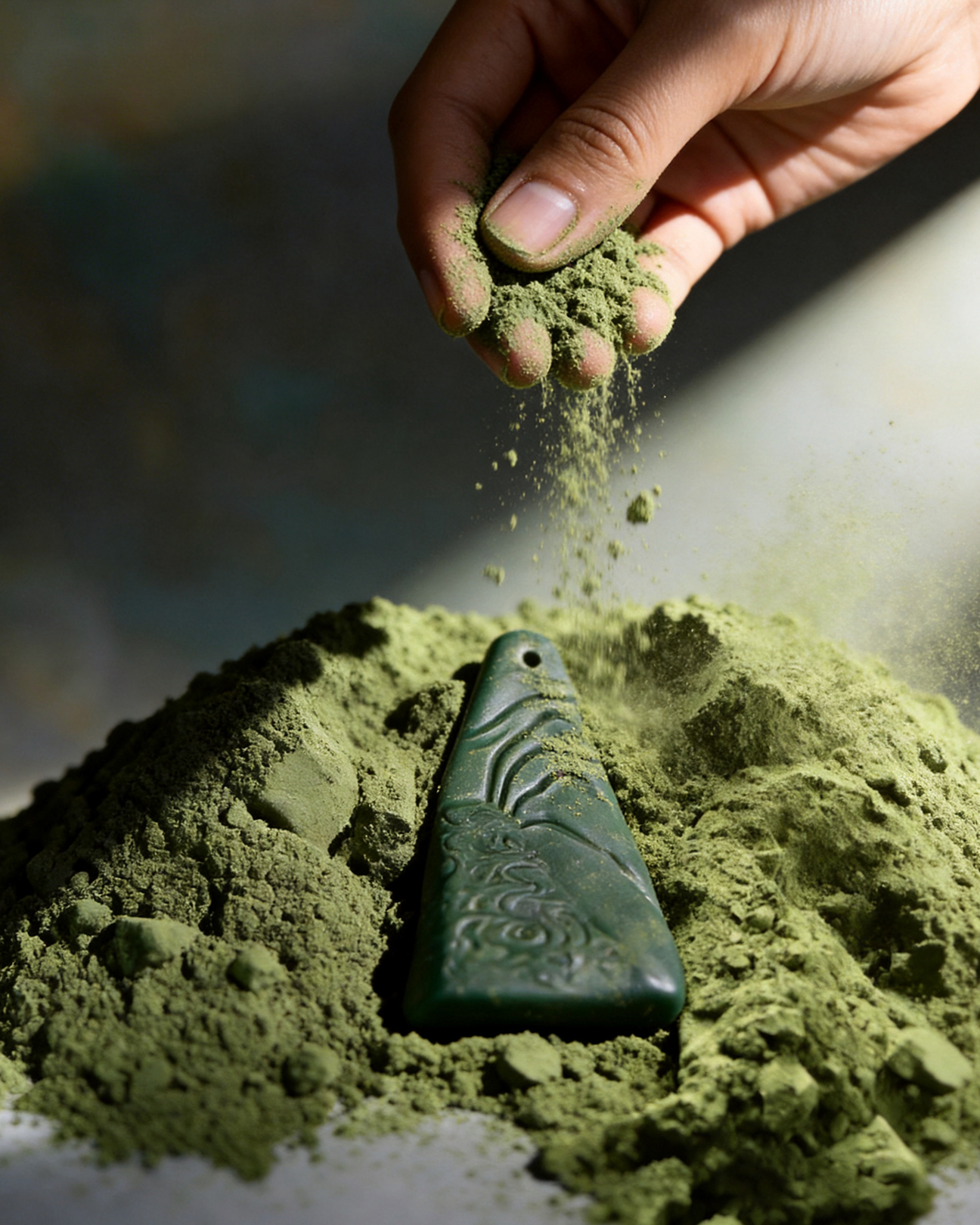 Cloud Mountain Necklace – Dream Incense Energy Pendant (Basic Edition) - Green · Dream Spirit · Basic · Necklace · 45–85cm