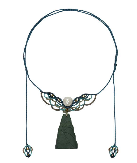 Cloud Mountain Necklace – Dream Incense Energy Pendant (Deluxe Edition) - Green · Dream Spirit · Premium · Necklace · 32–65cm