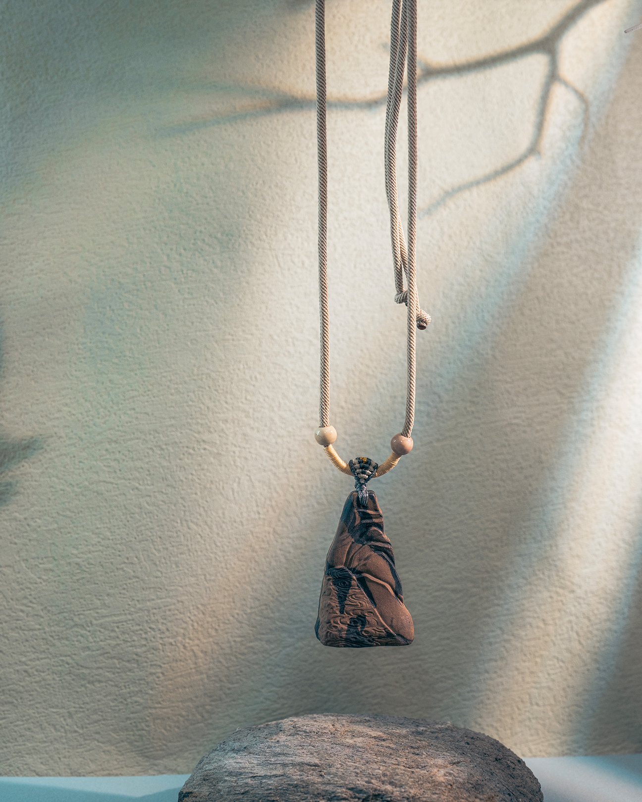 Cloud Mountain Necklace – Dual Incense Energy Pendant (Basic Edition) - Mixed · Dual Blend · Basic · Necklace · 45–85cm