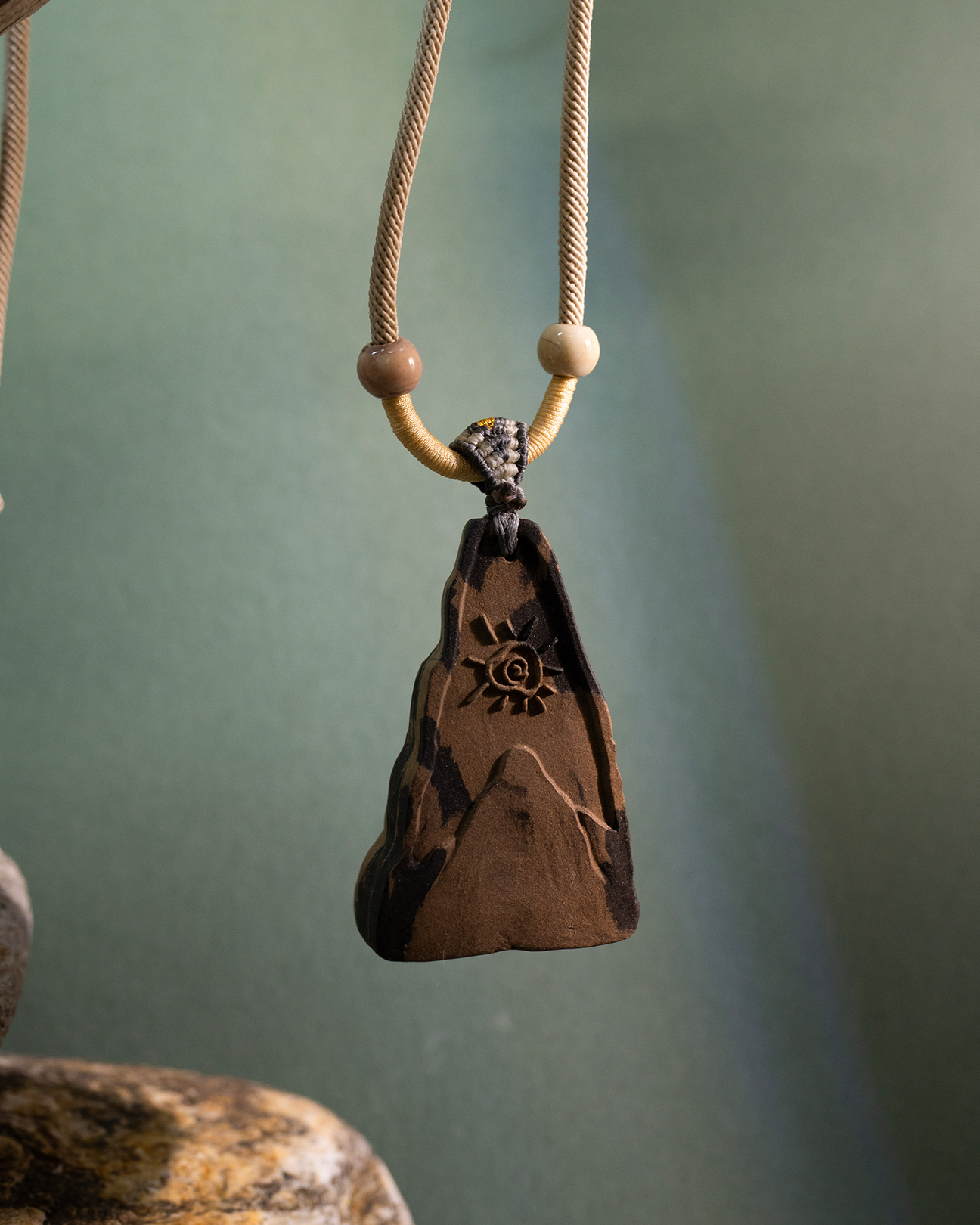 Cloud Mountain Necklace – Dual Incense Energy Pendant (Basic Edition) - Mixed · Dual Blend · Basic · Necklace · 45–85cm