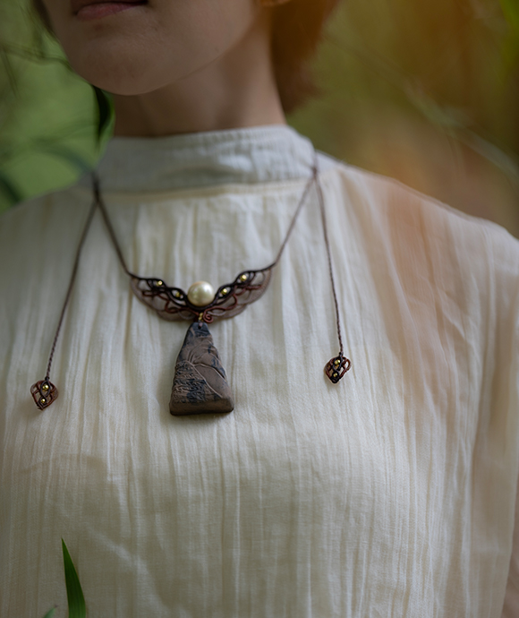 Cloud Mountain Necklace – Dual Incense Energy Pendant (Deluxe Edition) - Mixed · Dual Blend · Premium · Necklace · 32–65cm