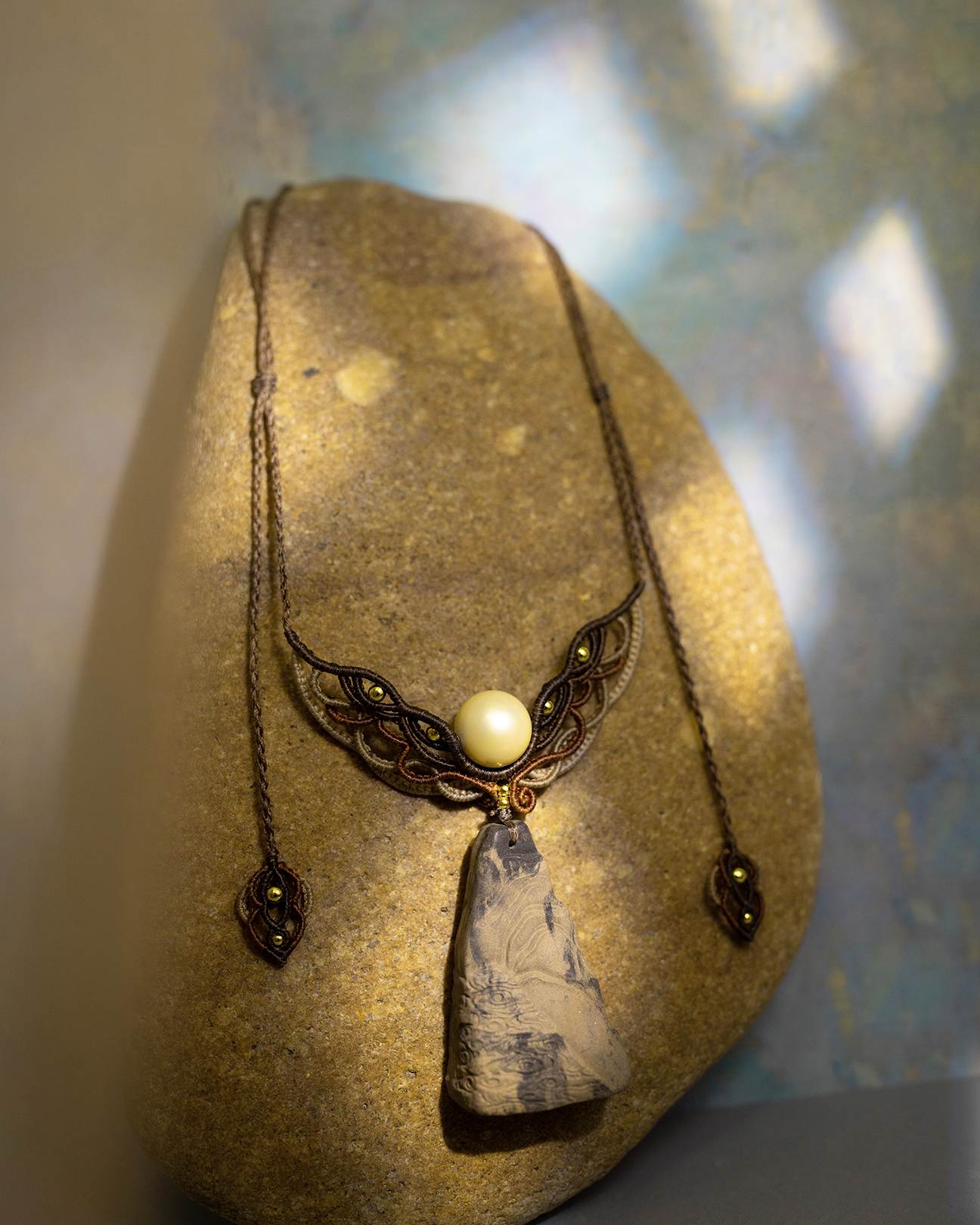 Cloud Mountain Necklace – Dual Incense Energy Pendant (Deluxe Edition) - Mixed · Dual Blend · Premium · Necklace · 32–65cm