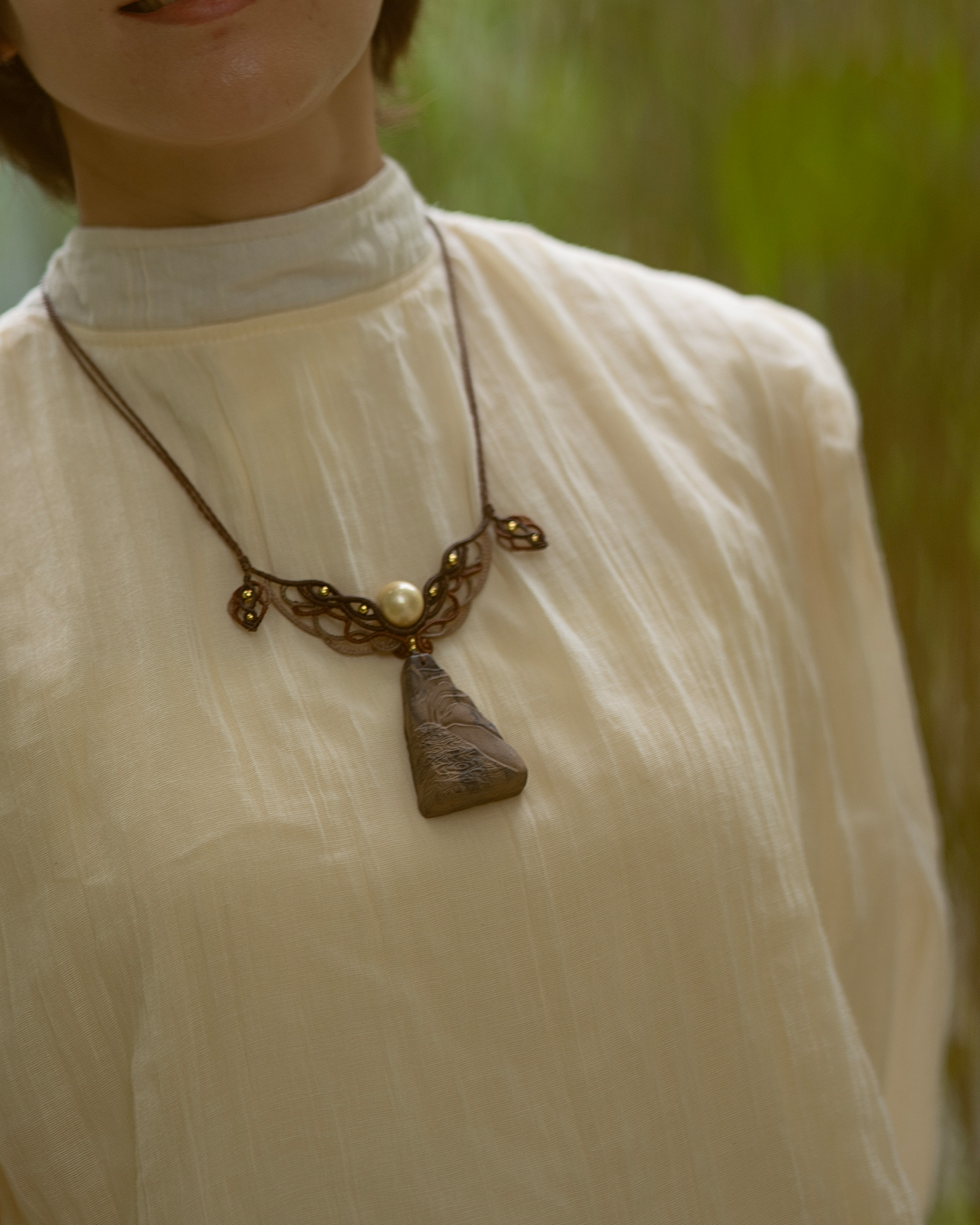 Cloud Mountain Necklace – Dual Incense Energy Pendant (Deluxe Edition) - Mixed · Dual Blend · Premium · Necklace · 32–65cm