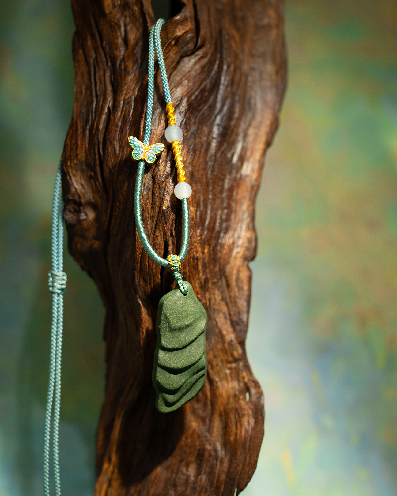 Terraced Field Necklace – Dream Incense Pendant (Style Edition) - Green · Dream Spirit · Style · Necklace · 32–62cm