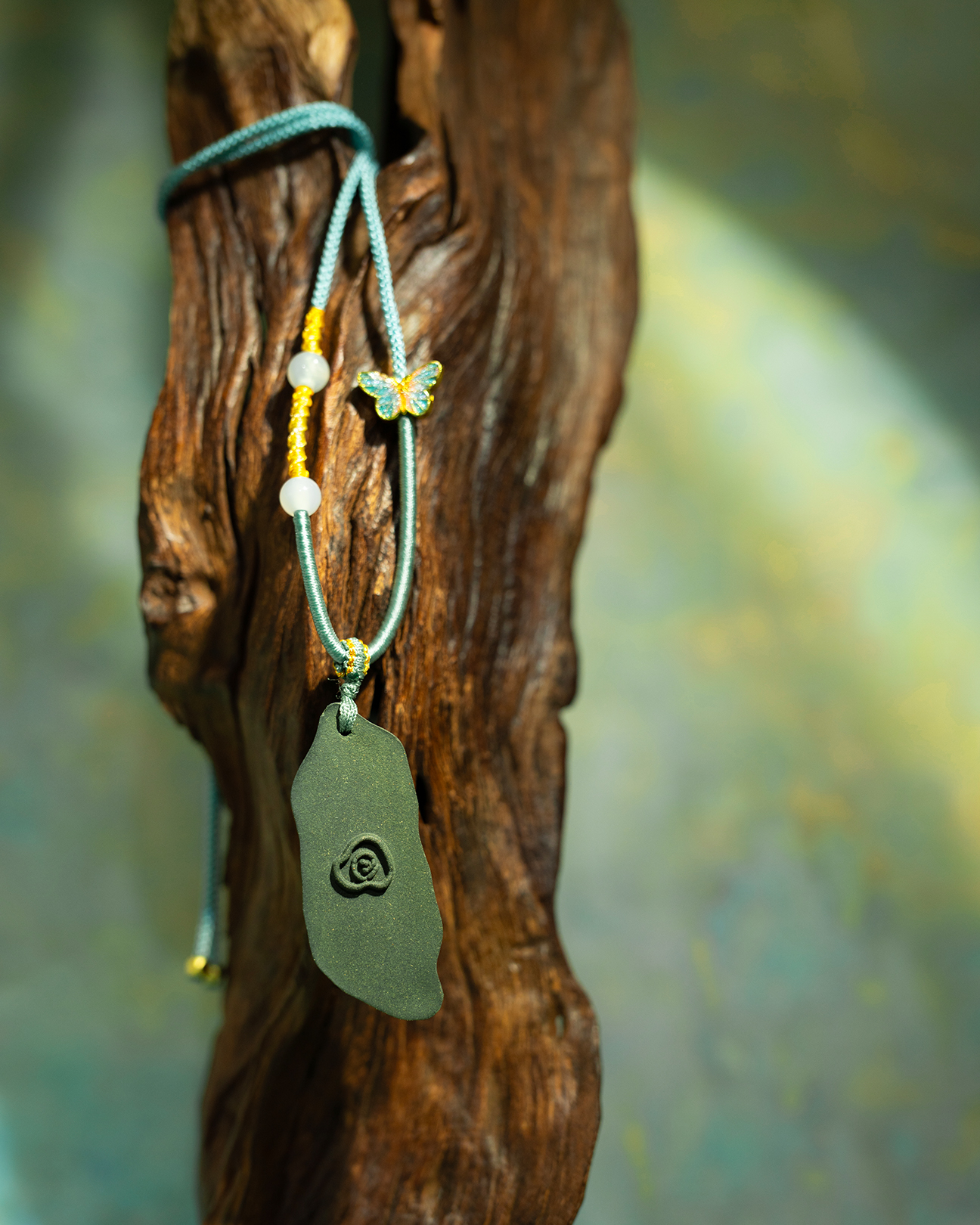 Terraced Field Necklace – Dream Incense Pendant (Style Edition) - Green · Dream Spirit · Style · Necklace · 32–62cm