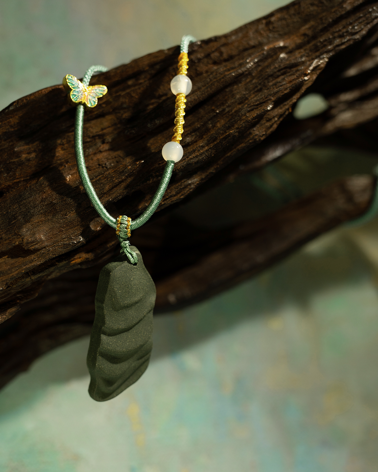 Terraced Field Necklace – Dream Incense Pendant (Style Edition) - Green · Dream Spirit · Style · Necklace · 32–62cm