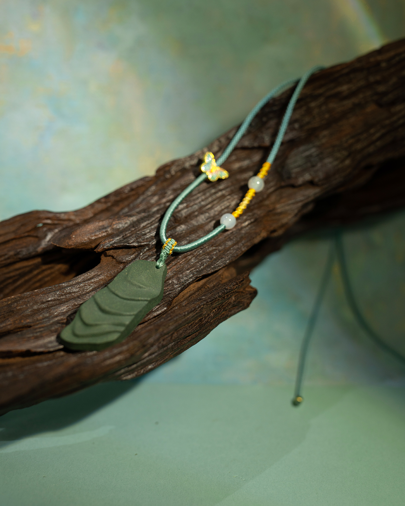 Terraced Field Necklace – Dream Incense Pendant (Style Edition) - Green · Dream Spirit · Style · Necklace · 32–62cm