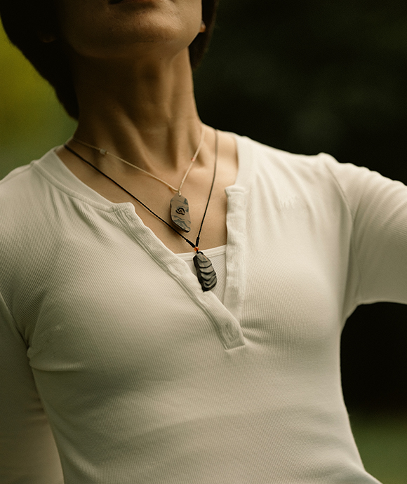 Terraced Field Necklace – Dual Incense Pendant (Minimal Edition) - Mixed · Dual Blend · Basic · Necklace · 46–66cm