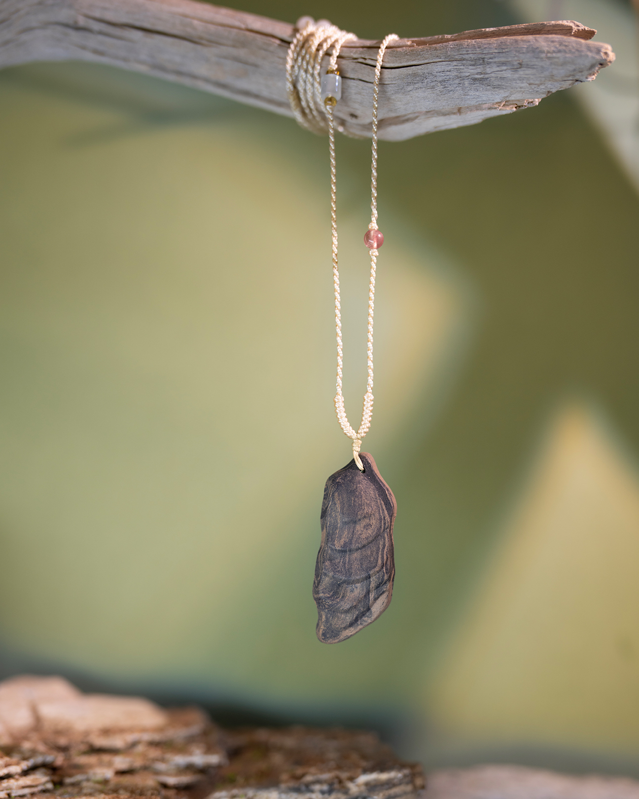 Terraced Field Necklace – Dual Incense Pendant (Minimal Edition) - Mixed · Dual Blend · Basic · Necklace · 46–66cm