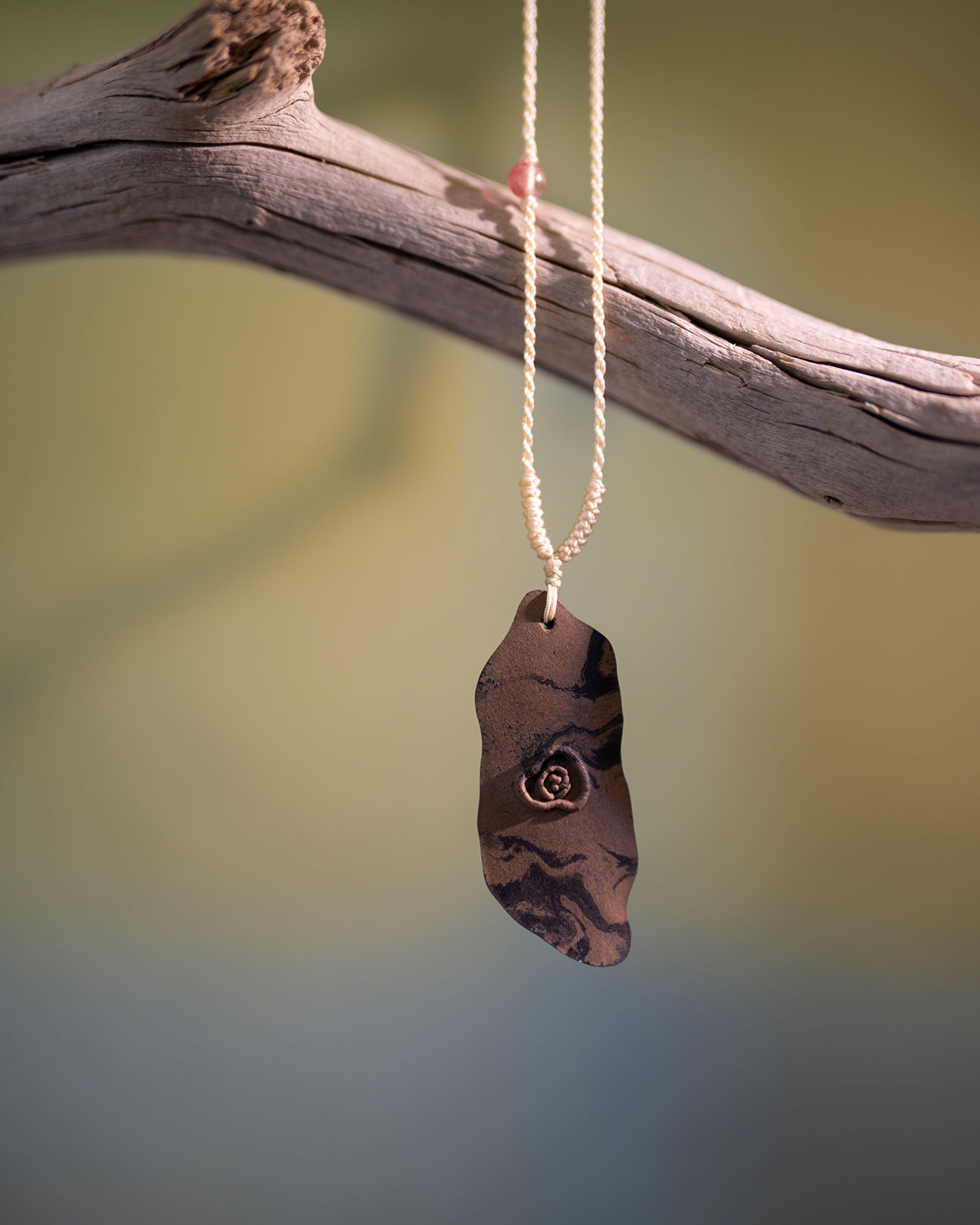 Terraced Field Necklace – Dual Incense Pendant (Minimal Edition) - Mixed · Dual Blend · Basic · Necklace · 46–66cm
