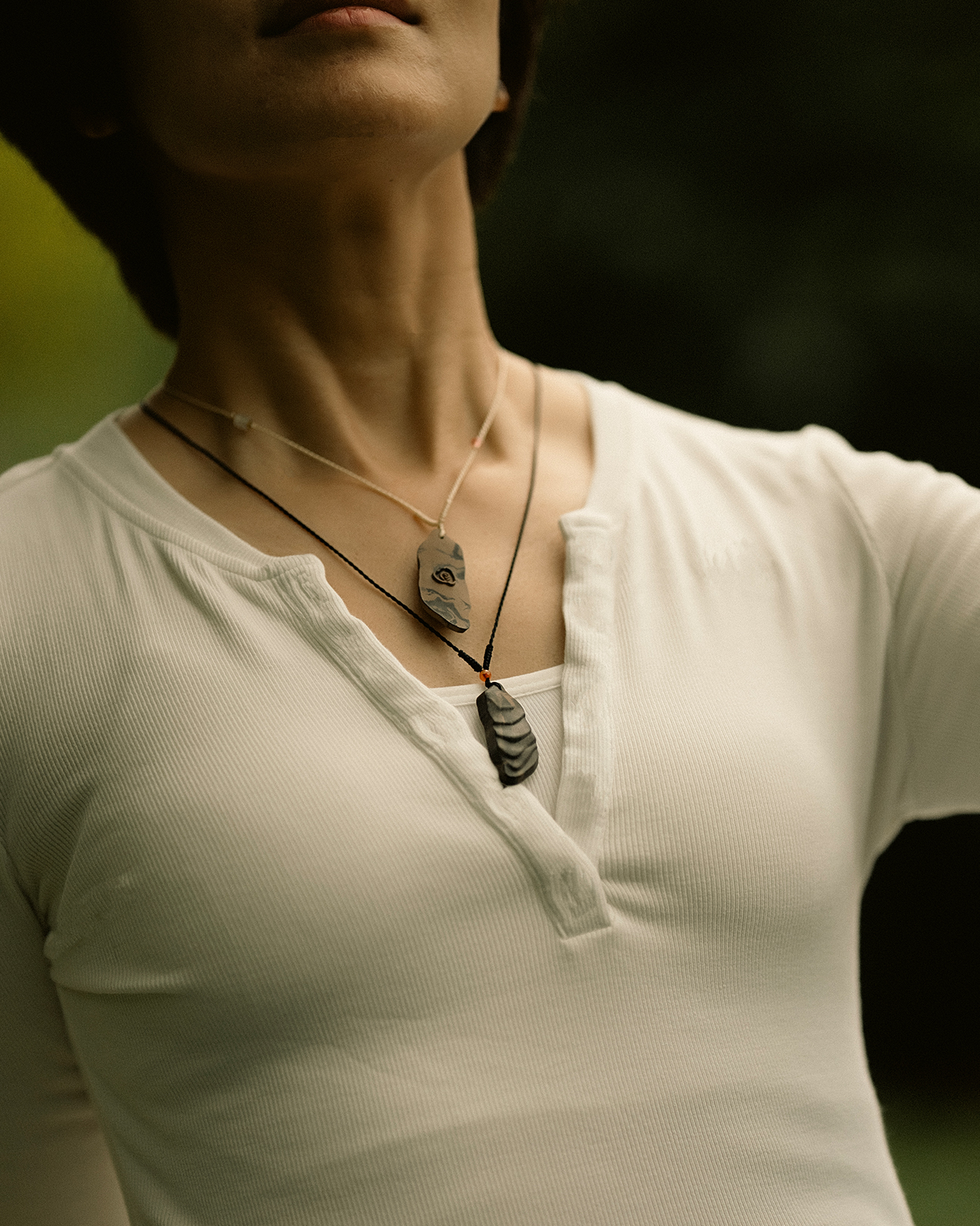 Terraced Field Necklace – Dual Incense Pendant (Minimal Edition) - Mixed · Dual Blend · Basic · Necklace · 46–66cm