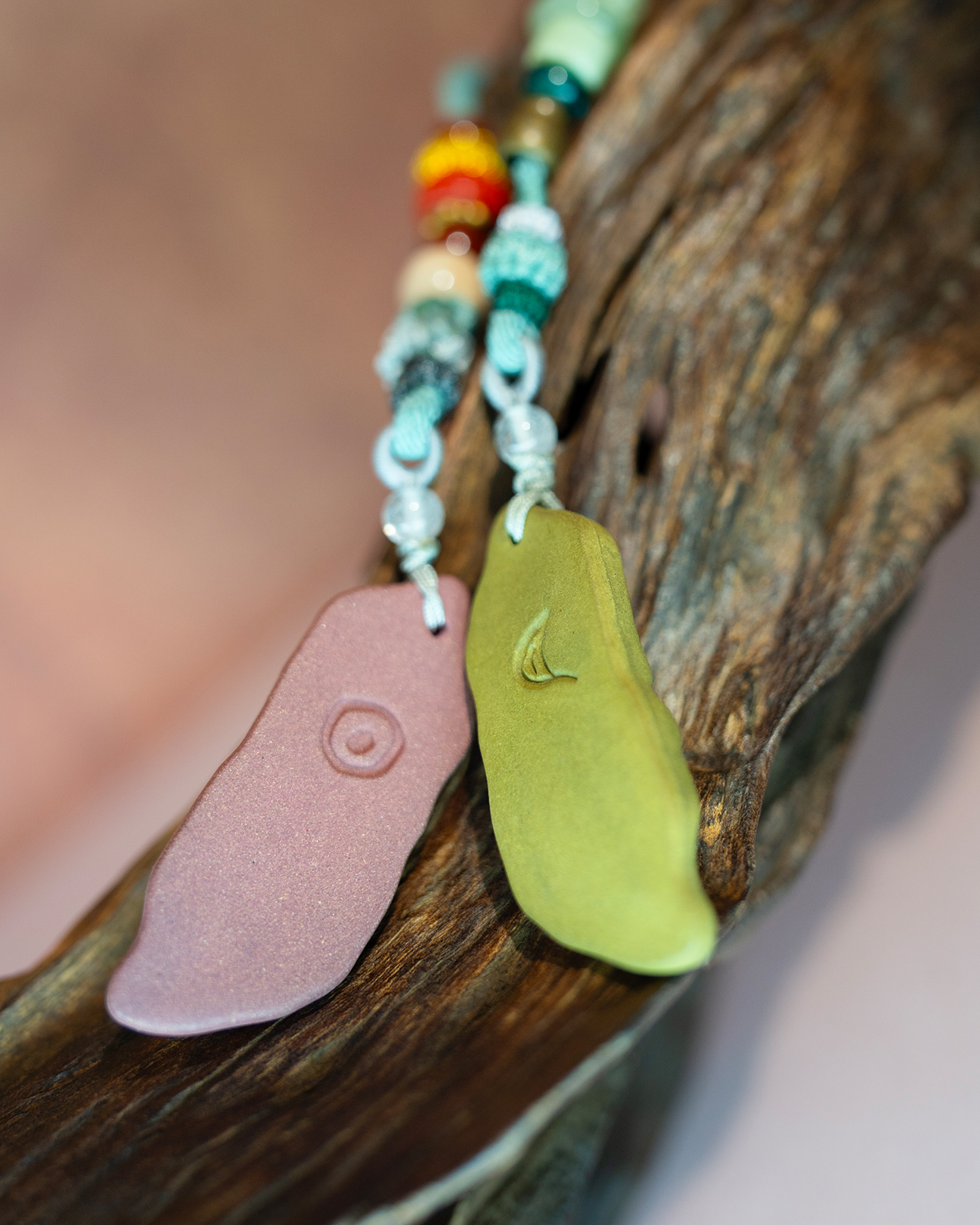 Dual Pendant Necklace – Bird & Terraced Incense Balance Pendant - Dual Tone · Dual Blend · Dual Pendant · Necklace · 80cm