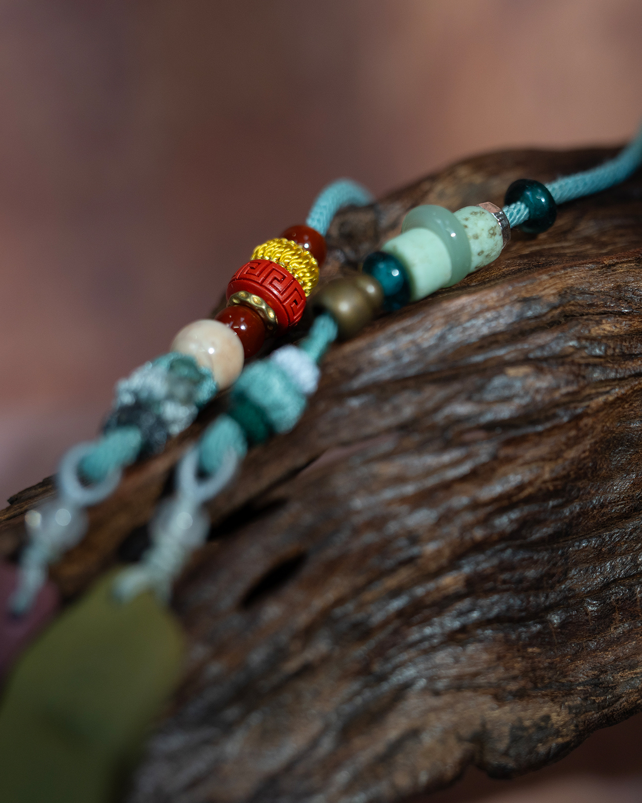 Dual Pendant Necklace – Bird & Terraced Incense Balance Pendant - Dual Tone · Dual Blend · Dual Pendant · Necklace · 80cm