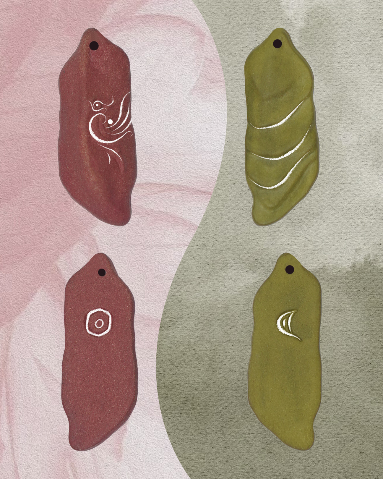Dual Pendant Necklace – Bird & Terraced Incense Balance Pendant - Dual Tone · Dual Blend · Dual Pendant · Necklace · 80cm