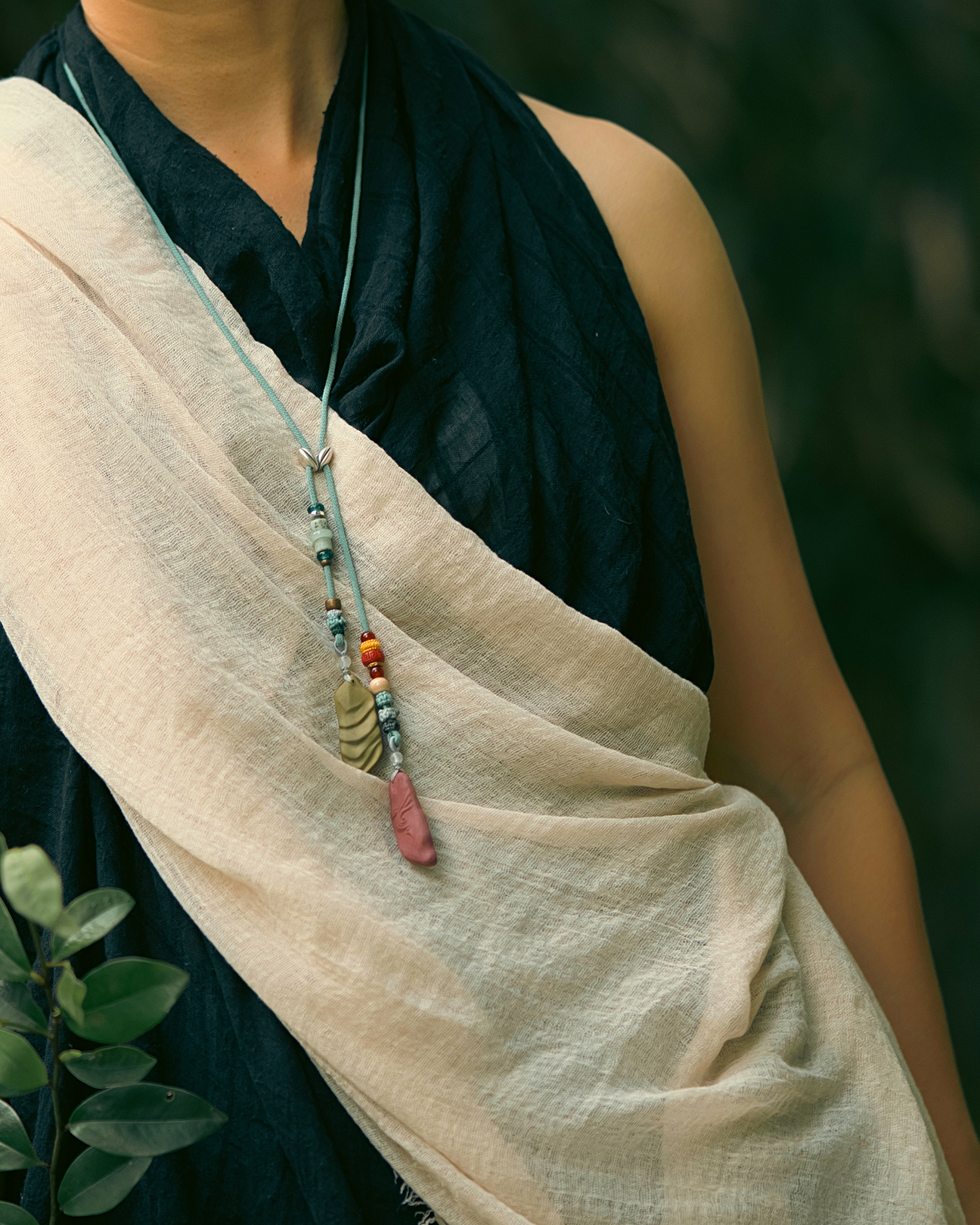 Dual Pendant Necklace – Bird & Terraced Incense Balance Pendant - Dual Tone · Dual Blend · Dual Pendant · Necklace · 80cm