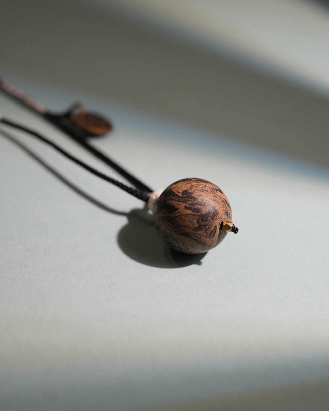 Adjustable Necklace – Mixed Incense Bead Pendant with Multi-Symbolic Structure - Mixed · Dual Blend · Composite · Necklace · 36–60cm