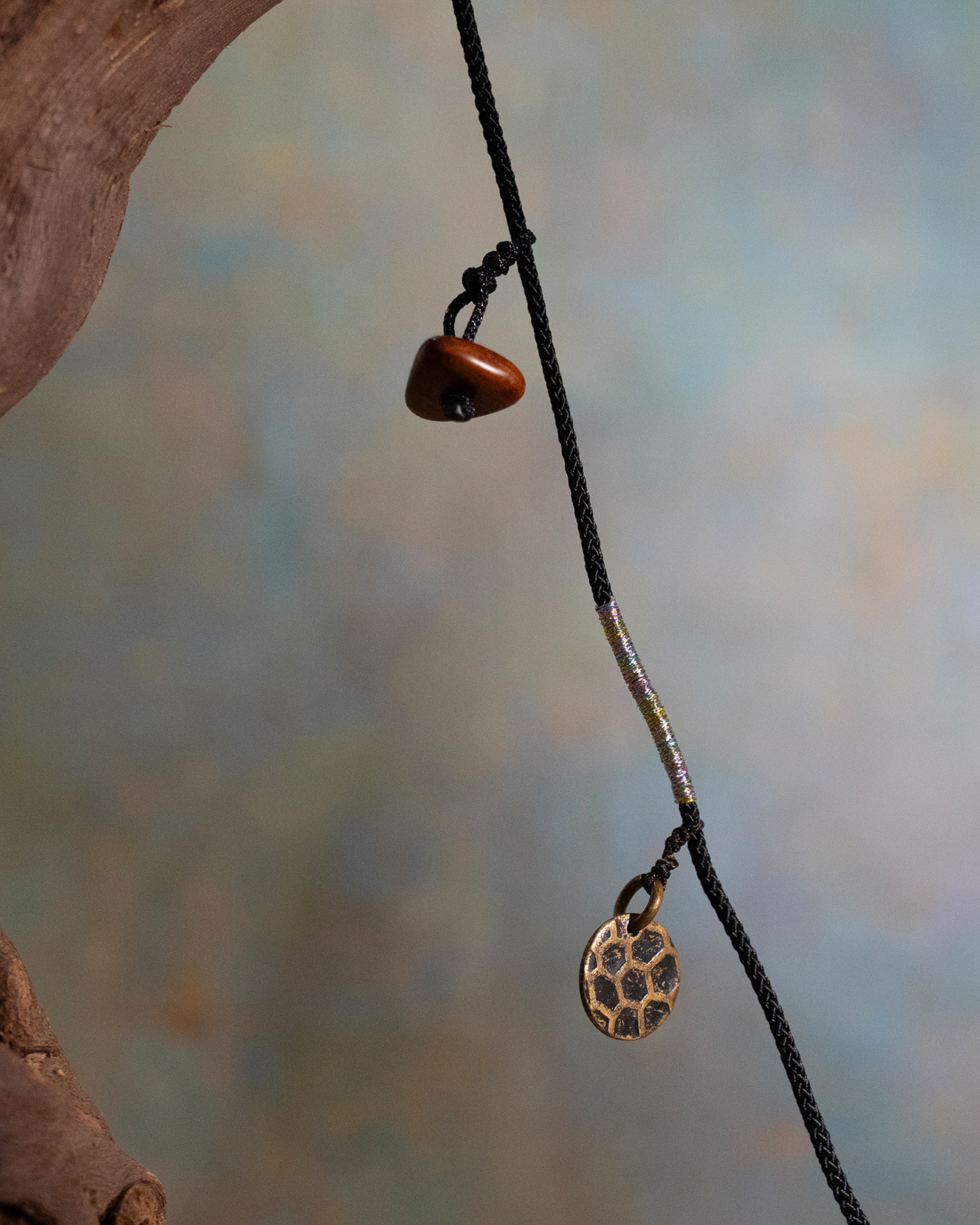 Adjustable Necklace – Mixed Incense Bead Pendant with Multi-Symbolic Structure - Mixed · Dual Blend · Composite · Necklace · 36–60cm