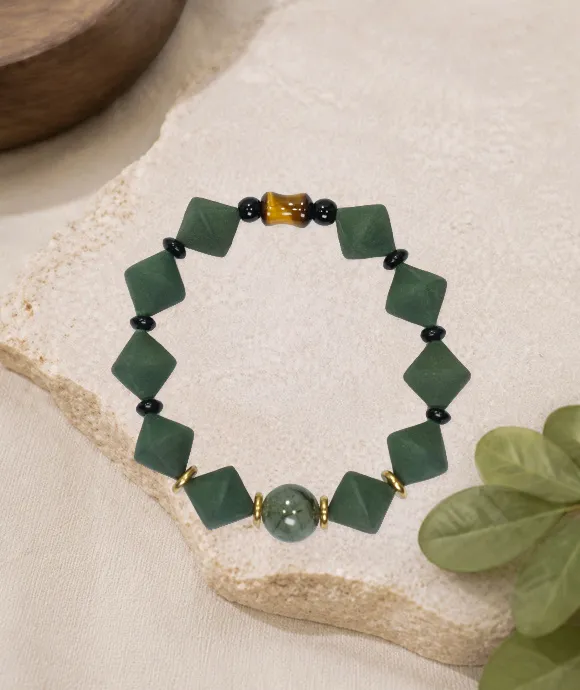 Conical Bead Bracelet – Guided Flow Incense Bracelet (Inner Diameter 17.5cm) - Green · Dream Spirit · Bracelet · Wrist 17.3cm