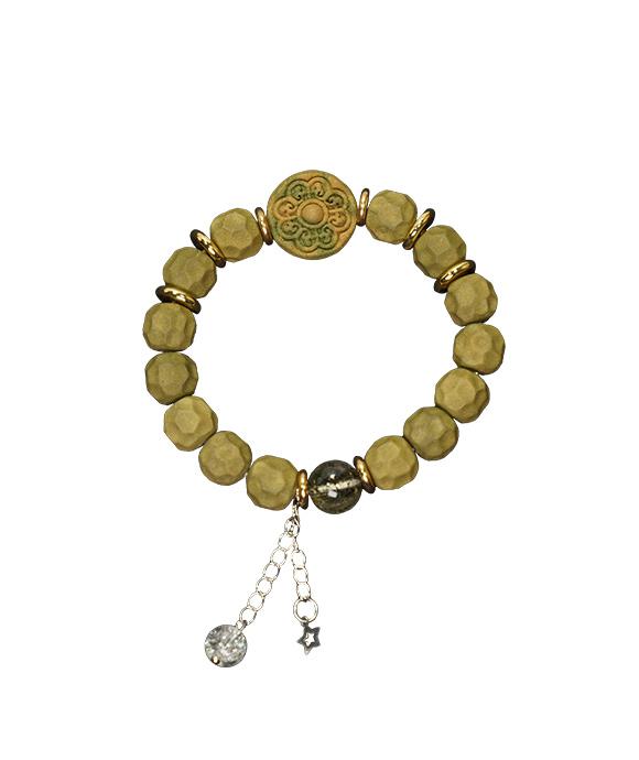 Faceted Bead Bracelet – Longjing Jasmine Couple Bracelet Women's Version (15cm) - Light Green · Longjing Jasmine · Women · Wrist 15cm