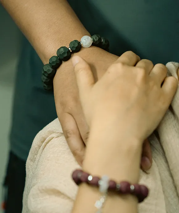 Faceted Bead Bracelet – Dream Incense Couple Bracelet Men's Version (19cm) - Green · Dream Spirit · Men · Wrist 19cm