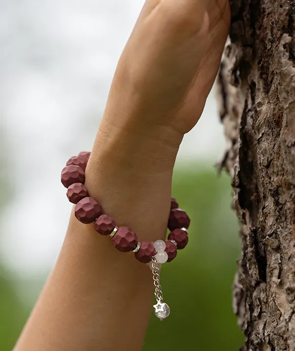 Wuxiang Bead Bracelet – Dream Incense Couple Bracelet Women's Version (15.5cm) - Rose · Rose Blend · Women · Wrist 15.5cm