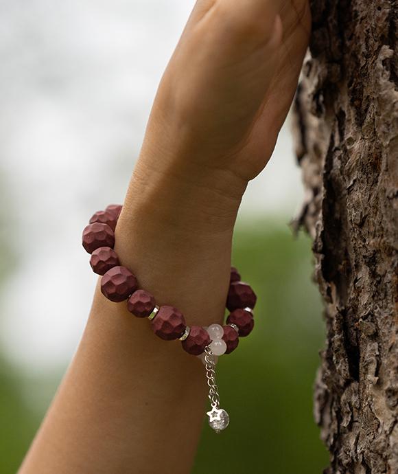 Wuxiang Bead Bracelet – Dream Incense Couple Bracelet Women's Version (15.5cm) - Rose · Rose Blend · Women · Wrist 15.5cm