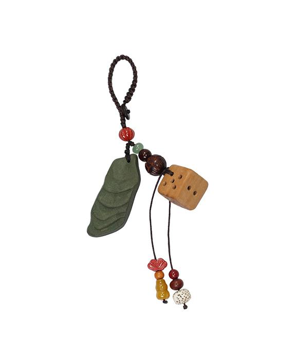 Terraced Charm Pendant – Dream Incense Protective Hanging Ornament - Green · Dream Spirit · Hanging Charm · 5cm Drop Length