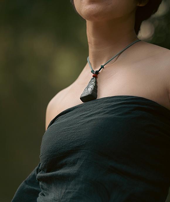 Cloud Mountain Necklace – Dream Incense Energy Pendant (Basic Edition) - Green · Dream Spirit · Basic · Necklace · 45–85cm