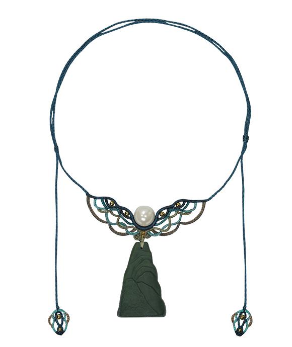 Cloud Mountain Necklace – Dream Incense Energy Pendant (Deluxe Edition) - Green · Dream Spirit · Premium · Necklace · 32–65cm