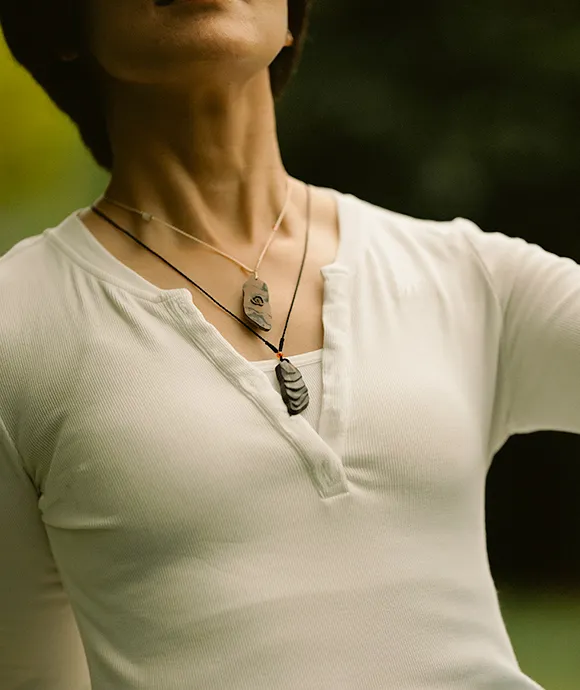 Terraced Field Necklace – Dual Incense Pendant (Minimal Edition) - Mixed · Dual Blend · Basic · Necklace · 46–66cm
