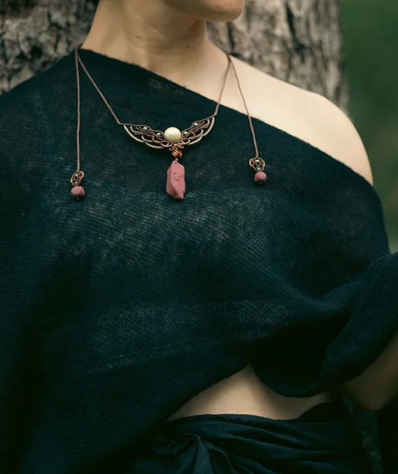Spirit Bird Necklace – Rose Incense Protective Pendant (Deluxe Edition) - Rose · Rose Blend · Premium · Necklace · 32–65cm