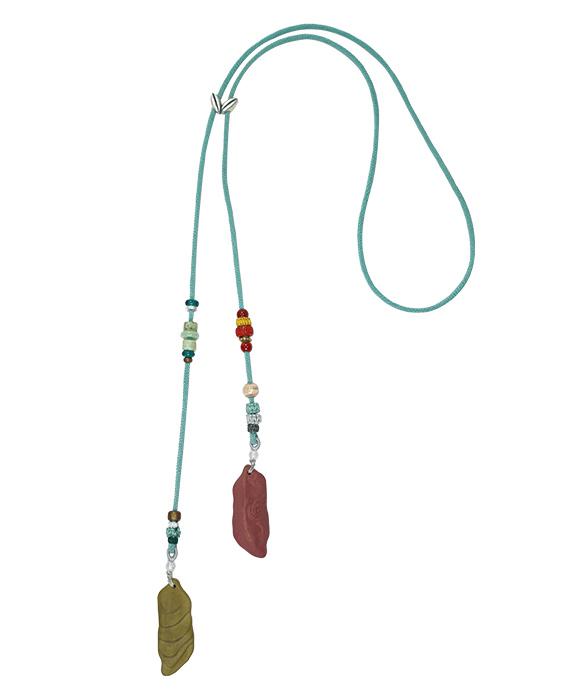 Dual Pendant Necklace – Bird & Terraced Incense Balance Pendant - Dual Tone · Dual Blend · Dual Pendant · Necklace · 80cm