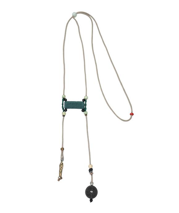 Adjustable Necklace – Blue Medicine Incense Pendant with Dual Balance & Guardian Elements - Blue · Blue Medicine · Large · Necklace · 40–82cm
