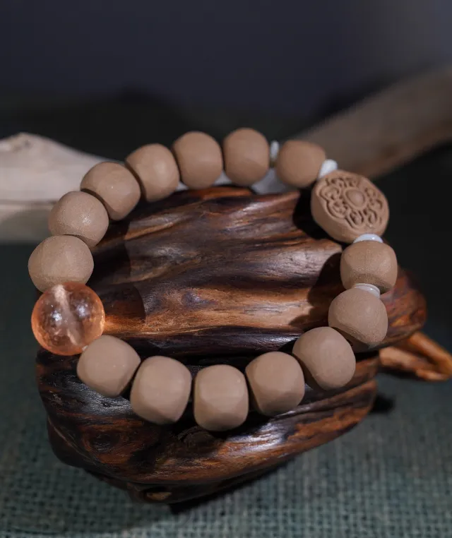 Golden Bead Bracelet – Rhythm Flow Incense Bracelet (Inner Diameter 16cm) - Gold White · Gold White Blend · Bracelet · Wrist 15.8cm